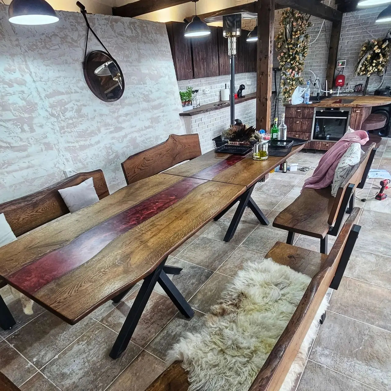 Кухненски остров - тониран дъб